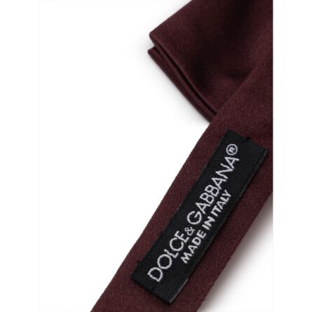 Burgundy Silk Bowtie - Image 4