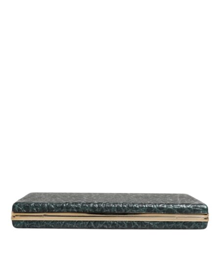 Black Leather Clutch Evening Crossbody Bag - Image 6