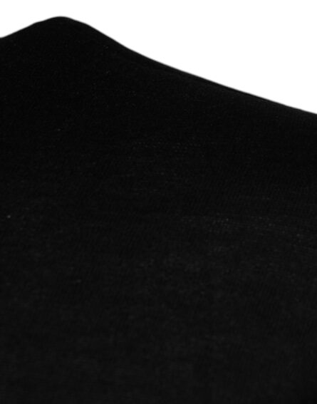 Black White Guitar Silk Crew Neck Sweater - Image 4