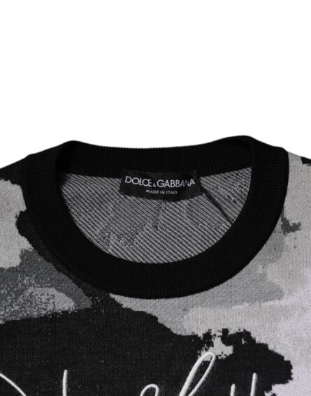 Multicolor Camouflage Crew Neck Men Pullover Sweater - Image 5