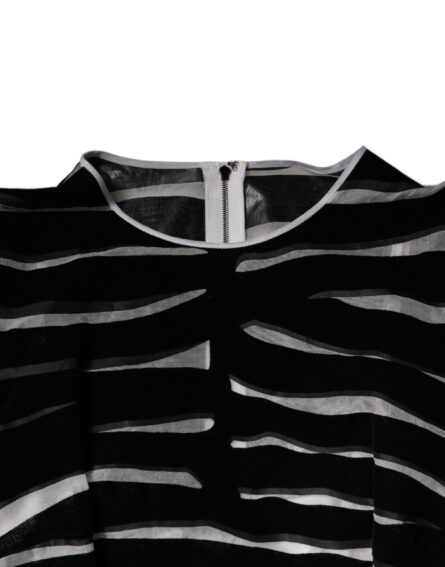 Black White Zebra A-line Sheath Mini Dress - Image 7