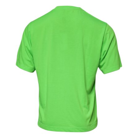 Green Logo Polyester Crew Neck T-shirt - Image 4