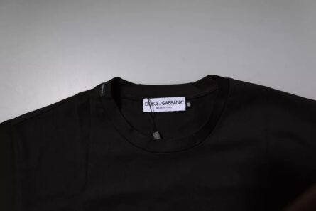 Dark Brown Logo Cotton Crew Neck T-shirt - Image 5