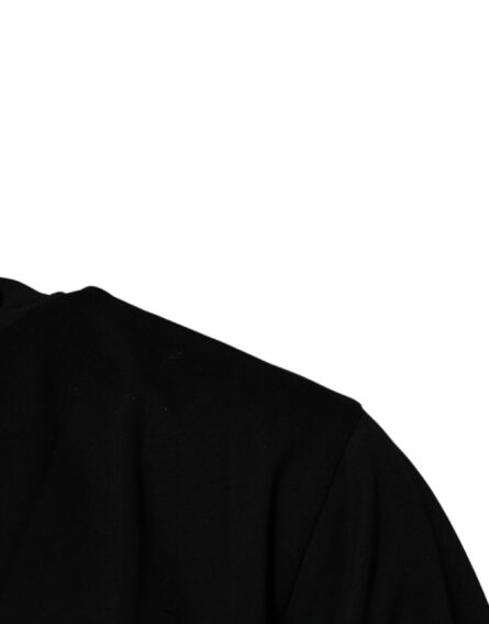 Black Amore Leopard Cotton Crew Neck T-shirt - Image 3