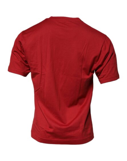 Red DG Logo Cotton Crew Neck T-shirt - Image 4