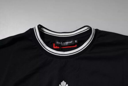 Dark Blue Logo Crown Cotton Crew Neck T-shirt - Image 5