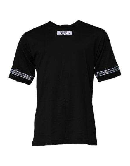 Black #DGMILLENNIALS Cotton Crew Neck T-shirt - Image 2
