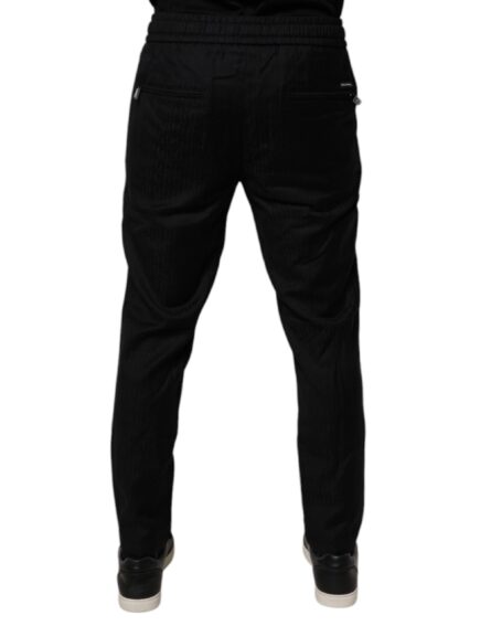 Black Wool Jogger Jogging Pants - Image 4