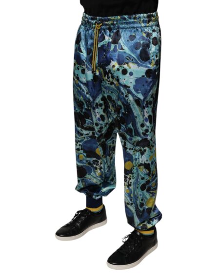 Multicolor Marble Print Jogger Men Sweatpants Pants - Image 3
