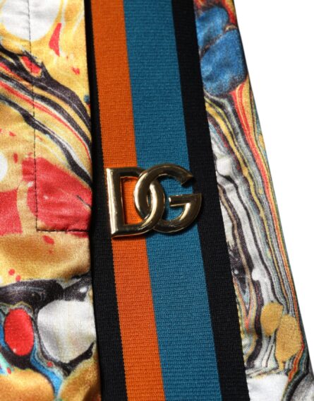 Multicolor Marble Satin Men Tracksuit Pants - Image 6
