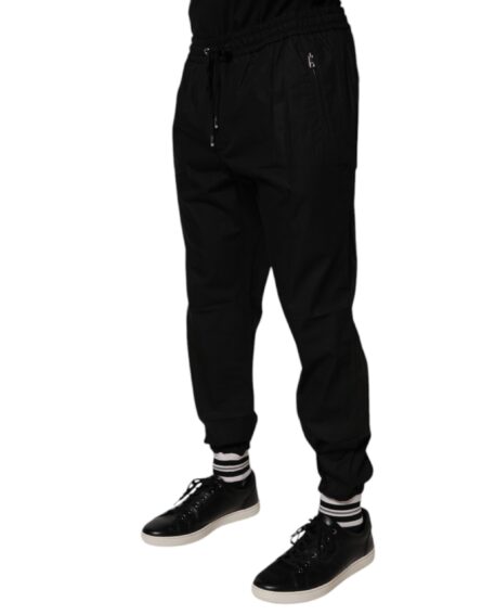 Black Cotton Men Jogger Sweatpants Pants - Image 3