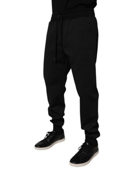 Black Polyester Men Jogger Sweatpants Pants - Image 3