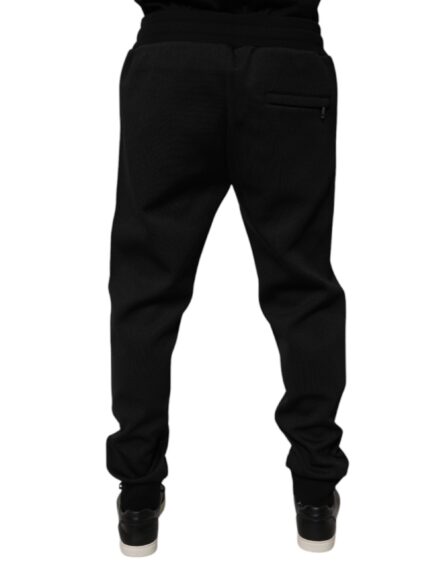 Black Polyester Men Jogger Sweatpants Pants - Image 4