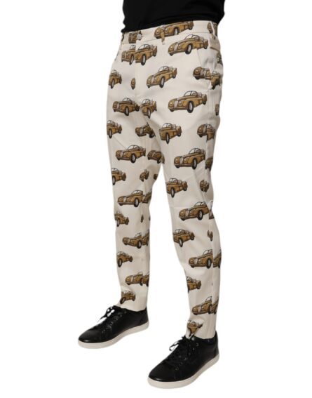 Off White Cars Cotton Skinny Men Denim Jeans - Image 3