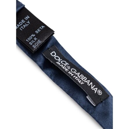 Blue Silk Bowtie - Image 3