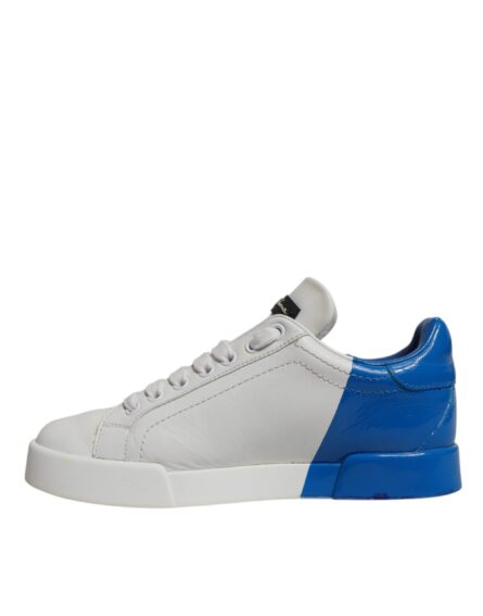 White Blue Logo Portofino Sneakers Shoes - Image 4