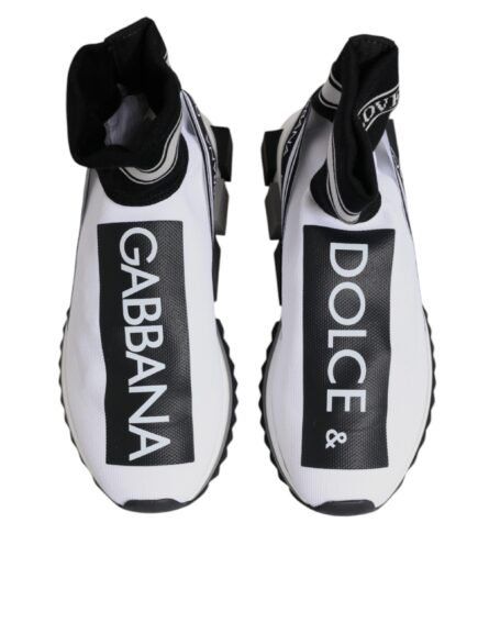 White Black Sorrento Socks Sneakers Shoes - Image 2