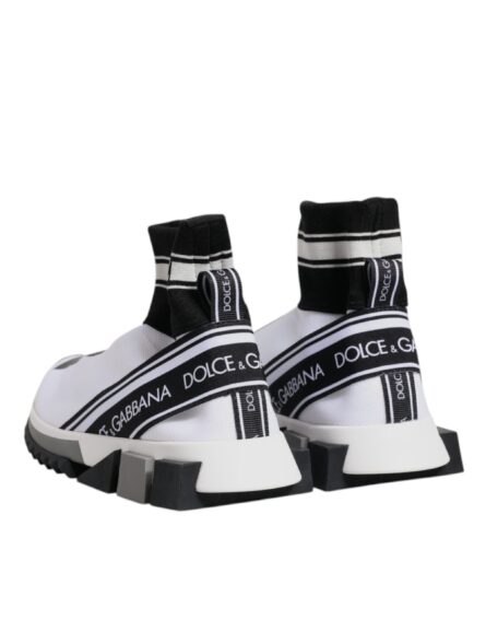 White Black Sorrento Socks Sneakers Shoes - Image 4