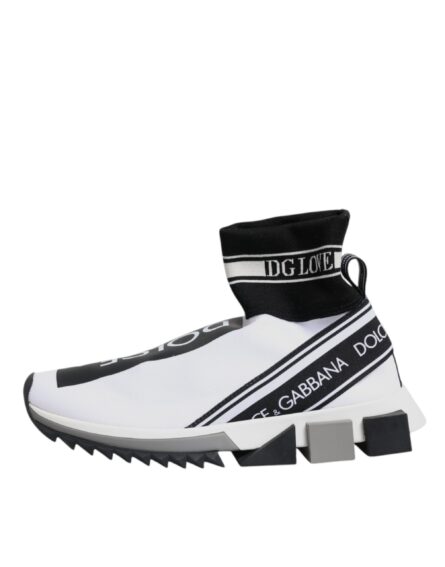 White Black Sorrento Socks Sneakers Shoes - Image 5