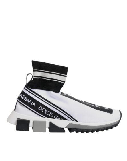 White Black Sorrento Socks Sneakers Shoes - Image 6