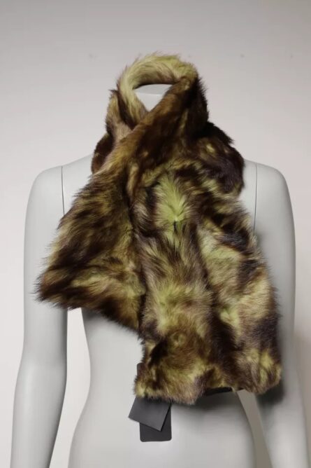 Multicolor Fur Shawl Neck Wrap Cover Collar Scarf - Image 6