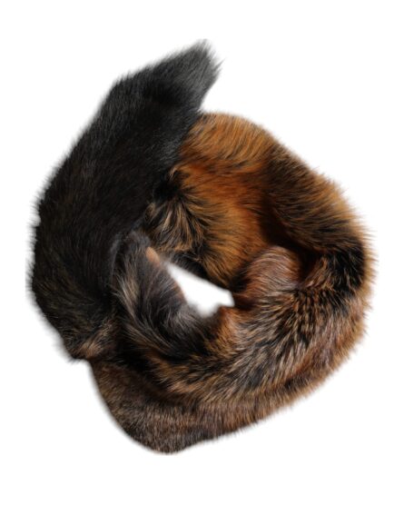 Brown Red Fox Fur Neck Warmer Winter Scarf - Image 4