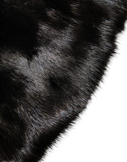 Black Fur Shawl Neck Wrap Cover Collar Scarf - Image 4