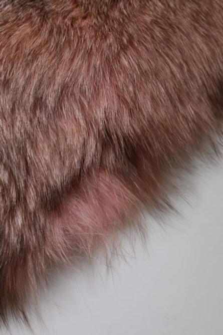 Pink Frost Fox Fur Neck Warmer Winter Scarf - Image 4