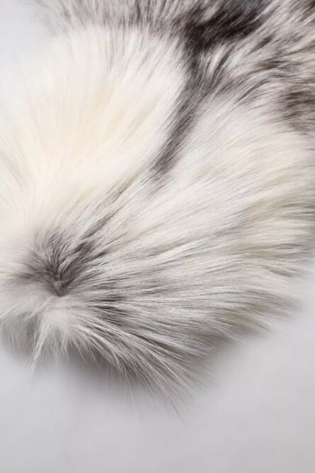 White Fox Fur Neck Wrap Warmer Winter Scarf - Image 4