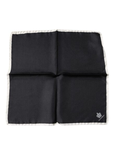 Black Crown Logo Square Handkerchief Scarf - Image 2