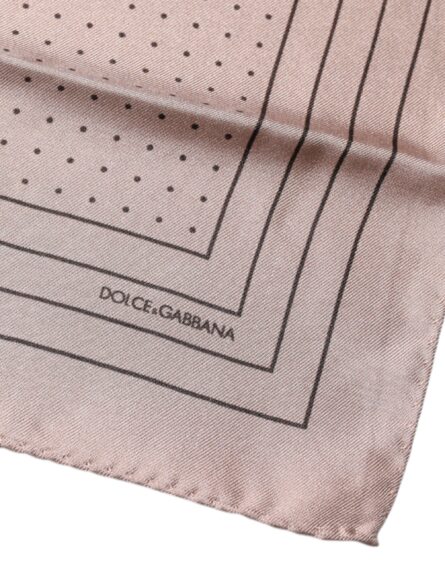 Pink Polka Dots Square Handkerchief Scarf - Image 5