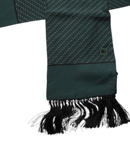 Dark Green Fantasy Fringes Neck Wrap Scarf - Image 5