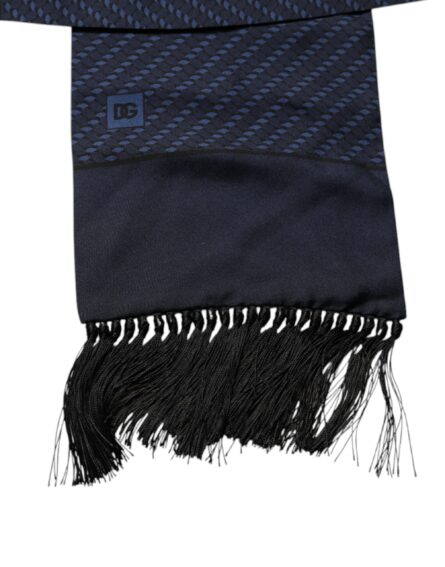 Dark Blue Fantasy Fringes Neck Wrap Scarf - Image 5