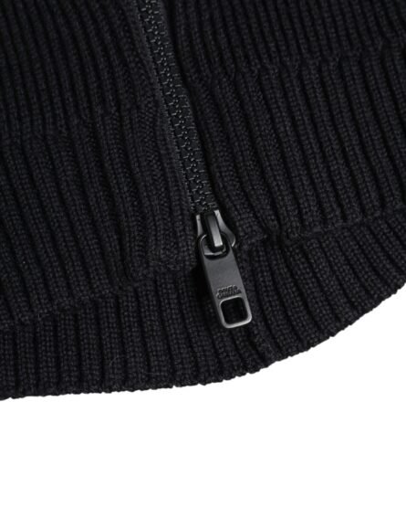 Black Wool Whole Head Wrap Balaclava Hat - Image 4