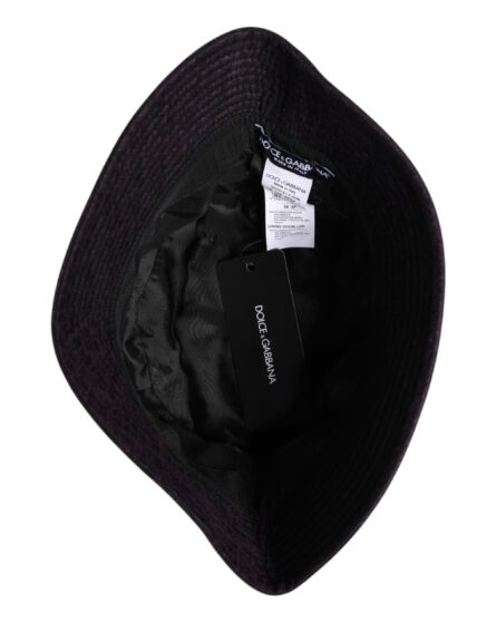Black Wide Brim Nylon Bucket Hat - Image 5