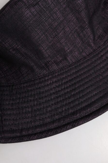 Black Wide Brim Nylon Bucket Hat - Image 6