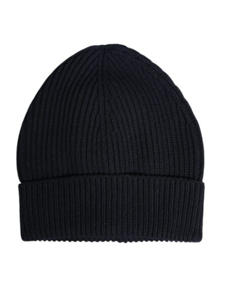 Blue Cashmere Knitted Winter Beanie Hat - Image 3