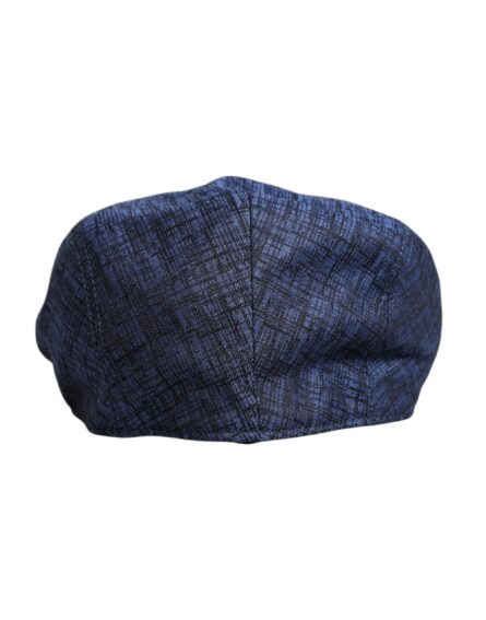 Blue Cotton Stretch Newsboy Hat - Image 4