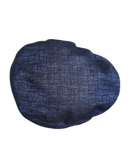 Blue Cotton Stretch Newsboy Hat - Image 5