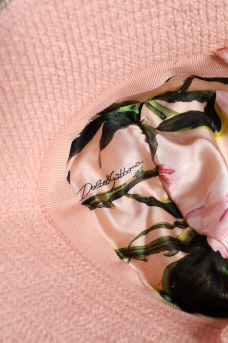 Pink Cotton Wide Brim Bucket Hat - Image 7