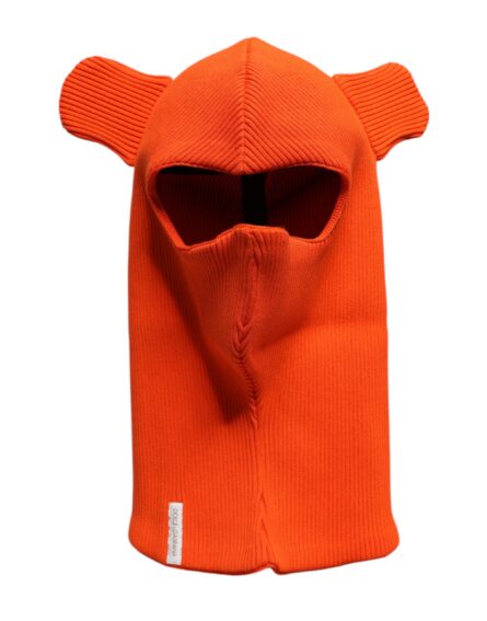Orange Cotton Whole Head Wrap Balaclava Hat - Image 4