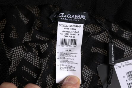Black Logo Mesh Whole Head Wrap Hat - Image 4