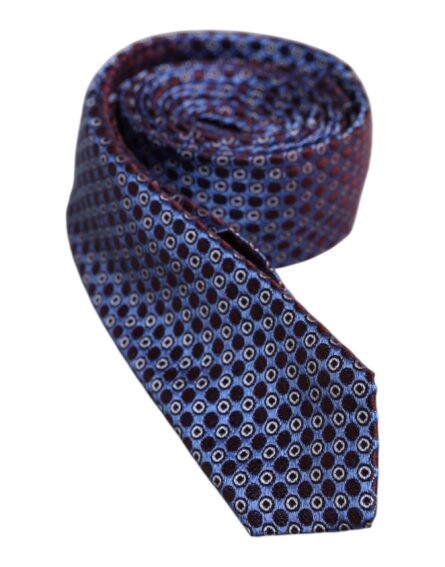 Multicolor Circles Silk Adjustable Necktie Tie - Image 2