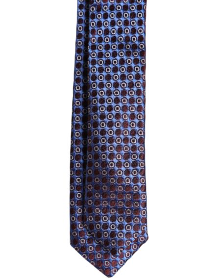 Multicolor Circles Silk Adjustable Necktie Tie - Image 5