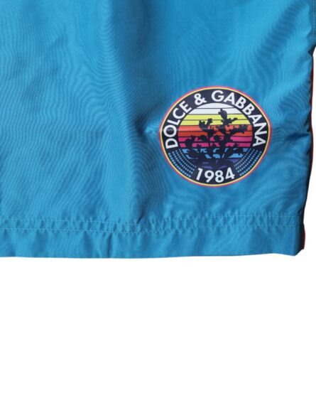 Turquoise Logo Beachwear Shorts 2Pc Swimwear - Image 3