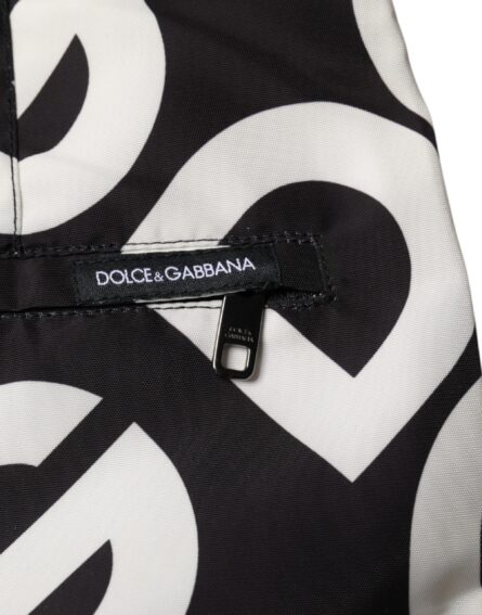 Black White Logo Beachwear Shorts Swimwear - Image 4
