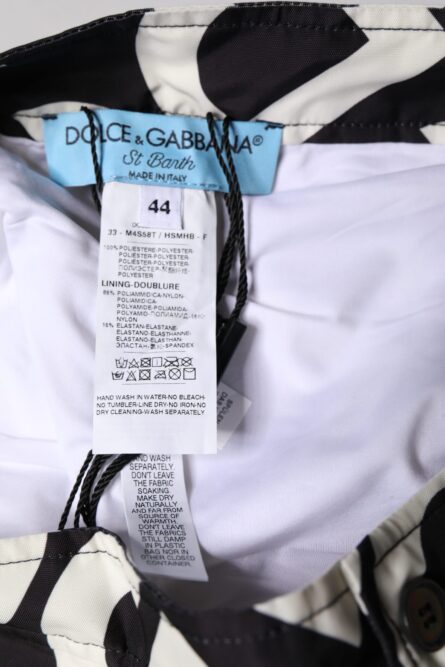 Black White Logo Beachwear Shorts Swimwear - Image 5
