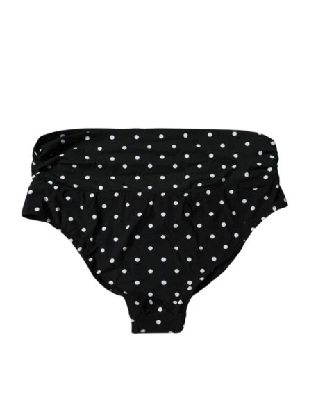 Black Polka Dot Swimsuit Bikini Bottom Swimwear - Image 4