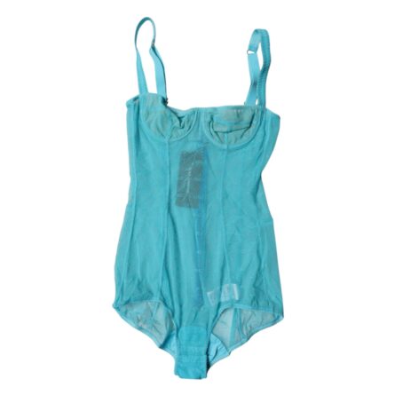 Blue Tulle Balconette Bra Bodysuit Underwear - Image 3