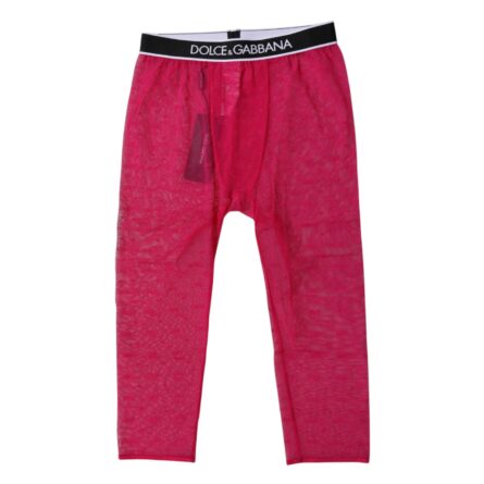 Fuchsia DG Logo Nylon Cropped Tights Underwear - Image 3
